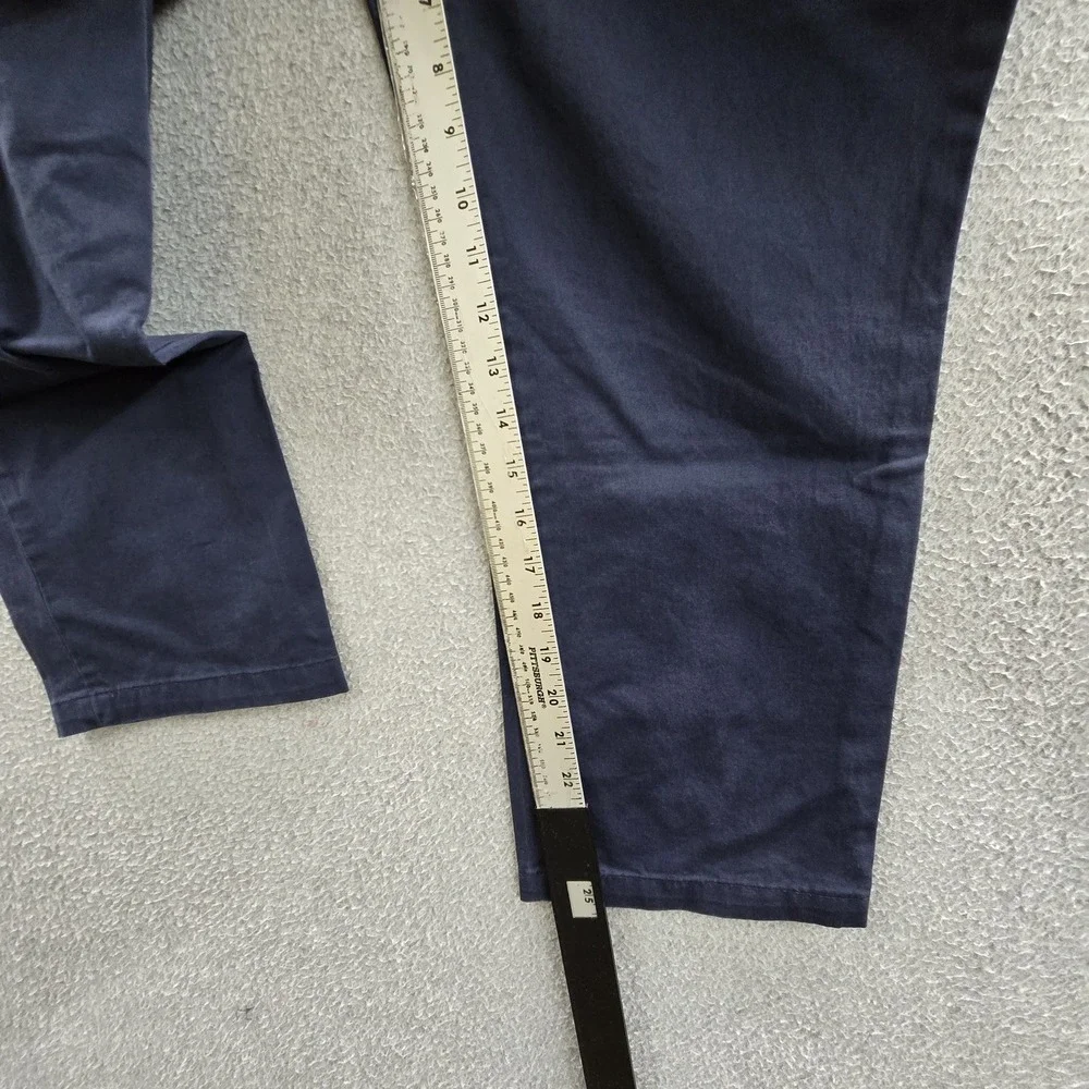 Polo Ralph Lauren Men Pants 33/30 Navy Embroidered Chino Twill Stretch READ